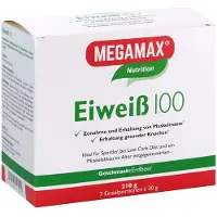 MEGAMAX Basic & Active Protéine 100 poudre saveur fraise, 210 g de poudre