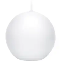 Party Deco Bougie Sphère Blanc Mat - 6cm (10pcs) (10 pcs)