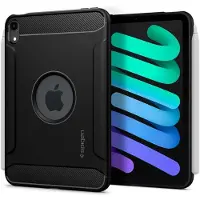 Spigen RUGGED ARMOR IPAD MINI 6 2021 MATTE Noir (Apple iPad mini 2021), Étui pour tablette, Noir