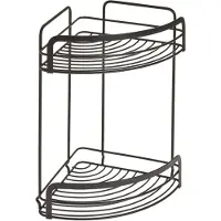 Metaltex Étagère de douche d'angle à 2 niveaux Noir