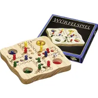 Philos Jeu de dés en bois - Jeu de société de voyage pour 2 à 4 joueurs à partir de 6 ans