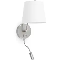 Faro Applique murale liseuse Berni nickel mat