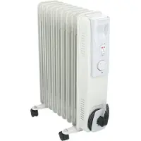 Alpina Radiateur électrique à huile - thermostat - 4 roues - protection contre la surchauffe - 9 lamelles
