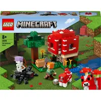 LEGO Minecraft la maison champignon, jouet dès 8 ans, cadeau pour enfants avec figurines d'Alex, Mooshroom & cavalier d'araignée, jouet pour enfants 21179