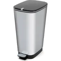 Curver Chic Bin Poubelle à pédale - 50 l - Argent - Taille L