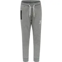 Hummel Pantalon de sport gris chiné / blanc