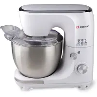 Alpina Food Processor - Robot de cuisine - Bol mélangeur en acier inoxydable 5L - 3 Accessoires - Blanc