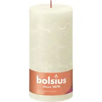 Bolsius Bougie cylindrique rustique Shine 200/100 soft pearl