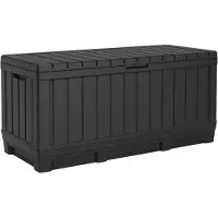 Keter Boîte de rangement de jardin Kentwood 350 L Anthracite 445130