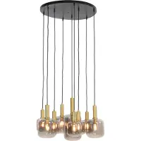 Light & Living - suspension - Lekar - bronze - verre - grande lampe de table à manger - E27 - 2949184