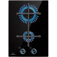 Klarstein Plaque de Cuisson Gaz 2 Feux, Table de Cuisson à Gaz 2 Brûleurs, Plaque Gaz 4000W, Piano Cuisine Gaz en Acier Inoxydable, Plaque de Cuisson Gaz Encastrable, Plaque a Gaz Cuisine Inox