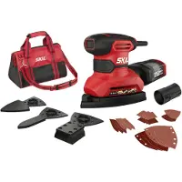 Skil - Ponceuse multiple 7261DA 160W + 3 accessoires de ponçage - Rouge/Noir