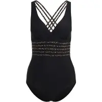 LASCANA Maillot de bain beige / marron / noir