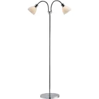 Nordlux Double lampadaire Ray, argent, Ip20, 2X40W, 63224033