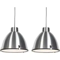 QAZQA Lot de 2 lampes suspendues en aluminium 38 cm dimmables - Anteros
