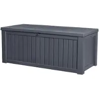 Keter Rockwood Deck Box Boîte de rangement Rectangulaire Marron