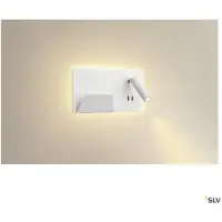 SLV Somnila Spot LED Applique de lecture 3000K blanc version gauche incl. connexion USB