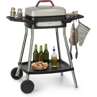 Klarstein Gatsby Grill Barbecue électrique 2000W revêtement antiadhésif - beige & noir