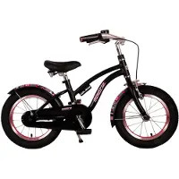 Volare Vélo enfant Miracle - Fille - 14 pouces - Noir Mat - Prime Collection
