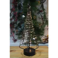 Huismerk 3.09 Sapin de Noël en métal avec 100 LED blanc chaud
