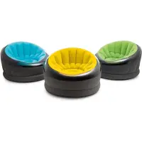 Intex Fauteuil Gonflable Jazzy Vert Confort Moderne, Gonflable, Couleur Vive -