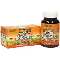 Natures Plus NaturesPlus, Parade des Animaux, Zinc pour Enfants, Saveur Mandarine, 90 Pastilles en Forme d'Animaux