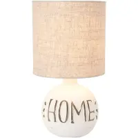TRIO Lampe de table abat-jour Esna Home 16cm gris
