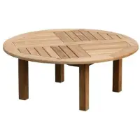 Lestix International 120cm Couchtisch Teakholz Rund Verona Massivholz Wetterfest