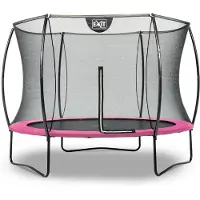 Exit Silhouette Trampoline ø244cm – Sur pieds – Rond – Trampoline de Jardin – pour Enfants – Rose