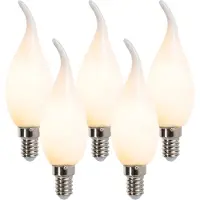 LUEDD Lot de 5 ampoules LED à filament E14 dimmables à bougie F35 mattes 3W