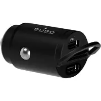 BigBen Interactive PURO Mini Chargeur "Bullet" de voiture 2 ports USB-C Chargement rapide et Power Delivery 30W