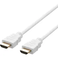 Deltaco HU-10A-R (1 m), Câble vidéo, Blanc