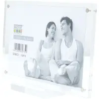 Deknudt Cadre photo magnétique et transparent de 6mm d'épaisseur avec base 10x15 S58SC1