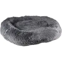 Flamingo lit pour chien Krems rond gris foncé, dimensions : 90 cm