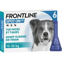 Frontline Spot-on Chien de 10-20kg 6 Pipettes de 1,34ml
