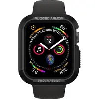 Spigen Coque Rugged Armor pour l'Apple Watch Series 4-6 / SE - 44 mm - Noir