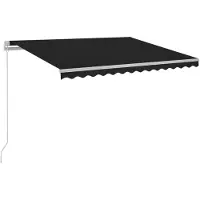 vidaXL Marquise manuellement rétractable avec LED 400x300 cm Anthracite