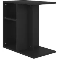 vidaXL Table d'appoint Noir 50x30x50 cm Bois d’ingénierie