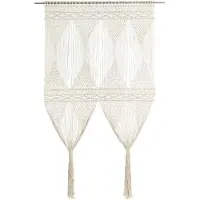 vidaXL Rideau en macramé 140x240 cm Coton