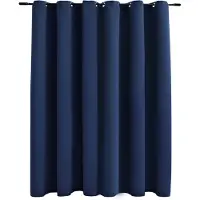vidaXL Rideau occultant avec anneaux en métal Bleu 290x245 cm