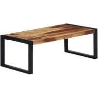 vidaXL Table basse 110x60x40 cm en bois massif d'acacia