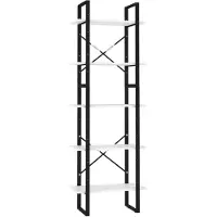 vidaXL Bibliothèque à 5 niveaux Blanc 60x30x175 cm Bois ingénierie