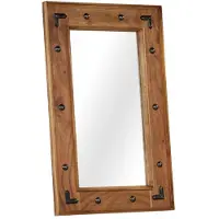 vidaXL Miroir en acacia massif 50x80 cm