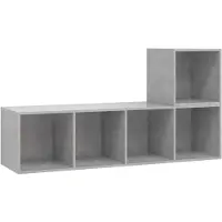 vidaXL Ensemble d'armoires TV 2 pièces gris béton Bois composite