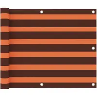 vidaXL Pare-vue pour balcon Orange et brun 75x500 cm Tissu Oxford
