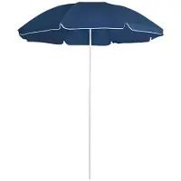 vidaXL Parasol de jardin avec tige en acier bleu 180 cm