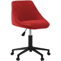 vidaXL Chaise de bureau pivotante vin rouge velours