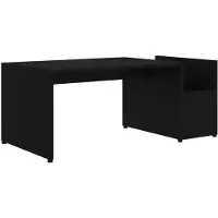 vidaXL Table basse noire 90x45x35 cm panneau de particules