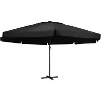 vidaXL Parasol avec mât en aluminium 500 cm noir