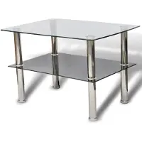 vidaXL Table basse avec plateau verre
